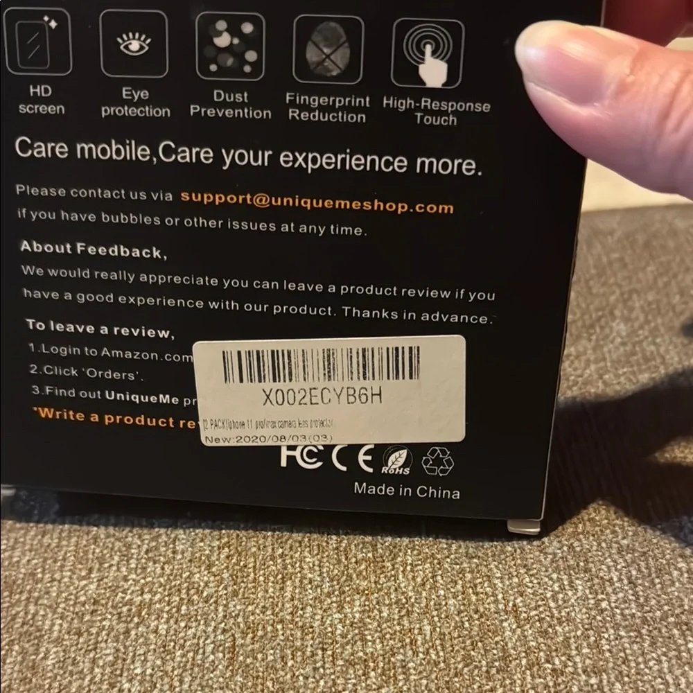 UniqueMe IPhone 11 Camera Lens Screen Protector